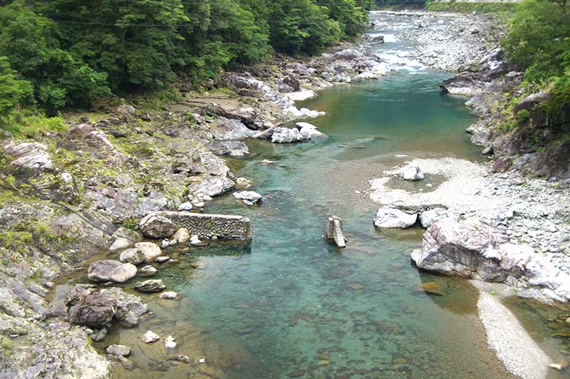 落滝橋からの川の様子