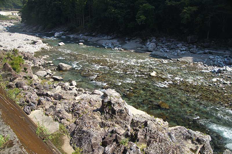 大熊谷出合上流付近の川の様子