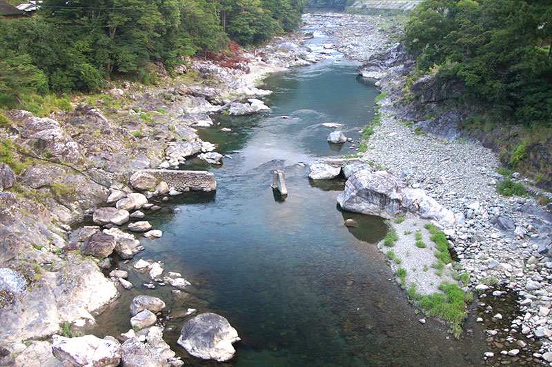 落滝橋からの川の様子