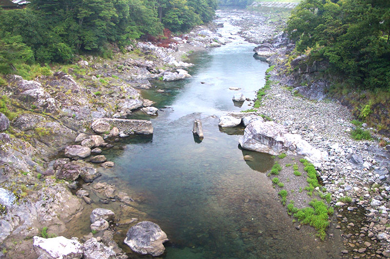 落滝橋からの川の様子