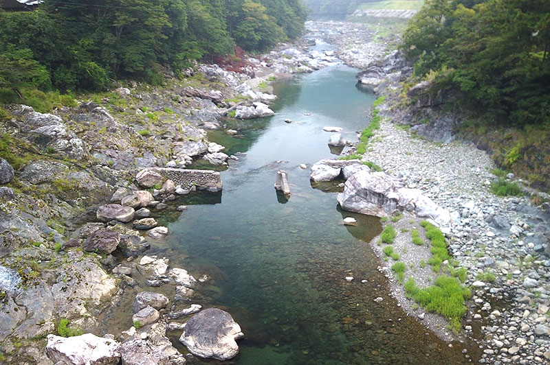 落滝橋からの川の様子
