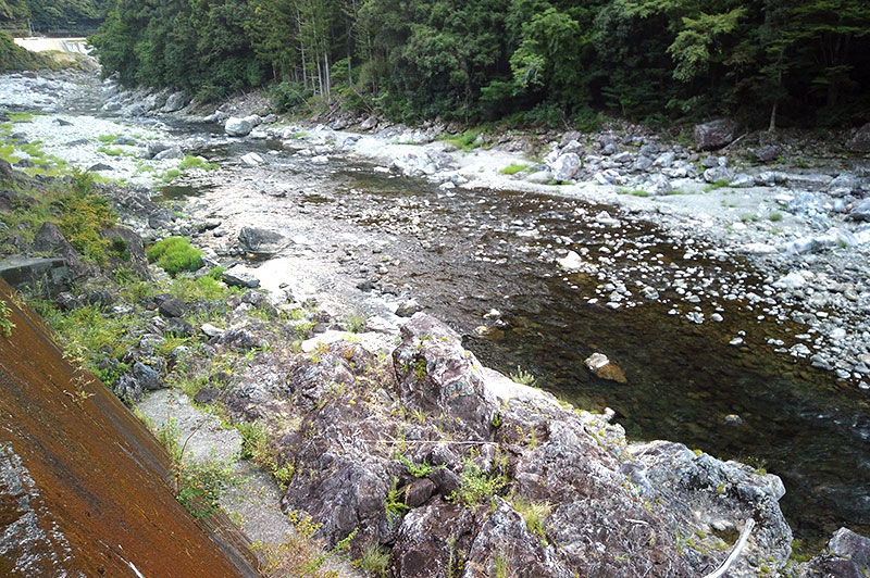 大熊谷出合上流付近の川の様子