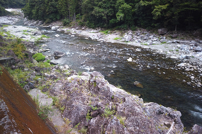 大熊谷出合上流付近の川の様子