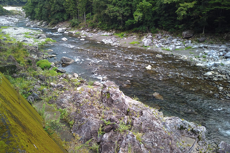 大熊谷出合上流付近の川の様子