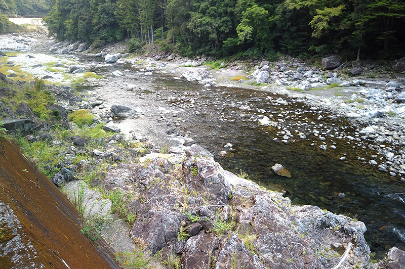 大熊谷出合上流付近の川の様子