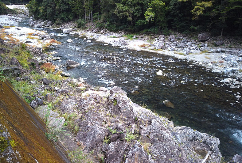 大熊谷出合上流付近の川の様子