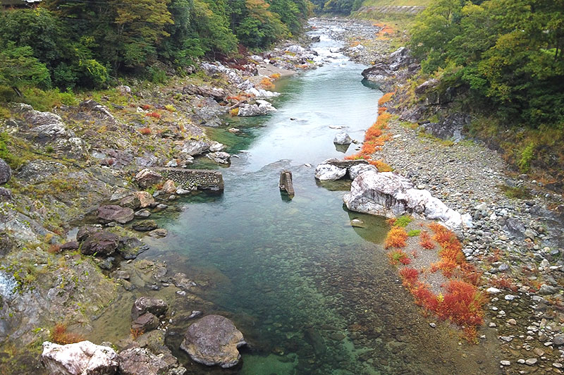 落滝橋からの川の様子