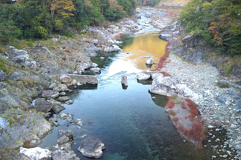 落滝橋からの川の様子