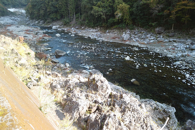 大熊谷出合上流付近の川の様子