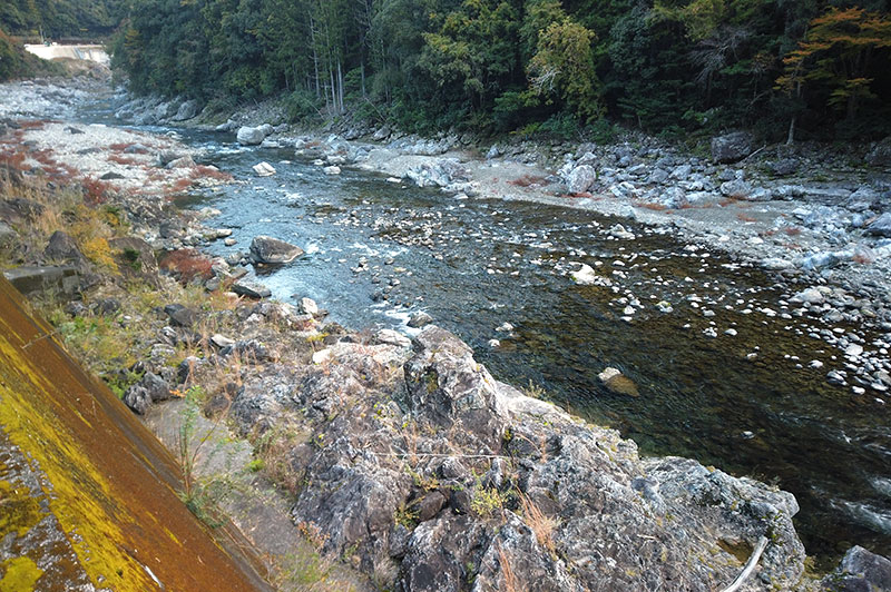 大熊谷出合上流付近の川の様子