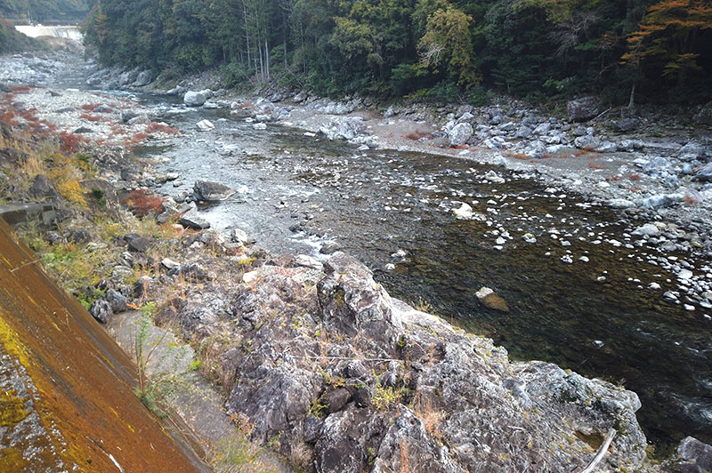 大熊谷出合上流付近の川の様子