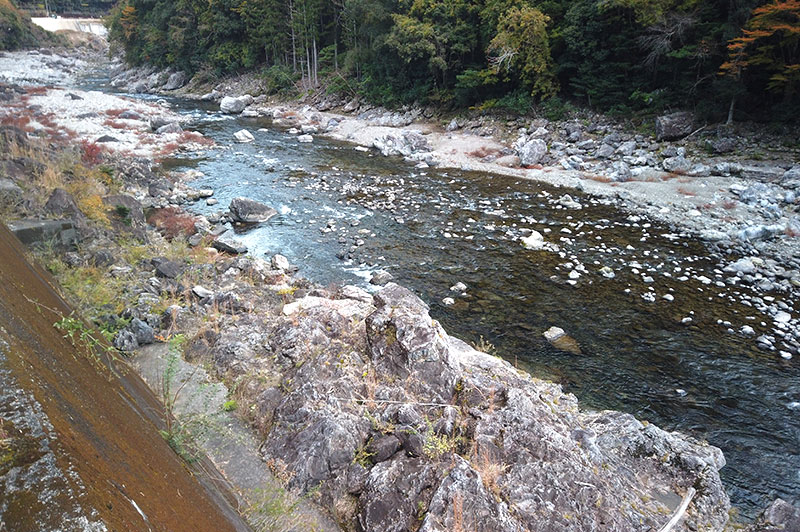 大熊谷出合上流付近の川の様子