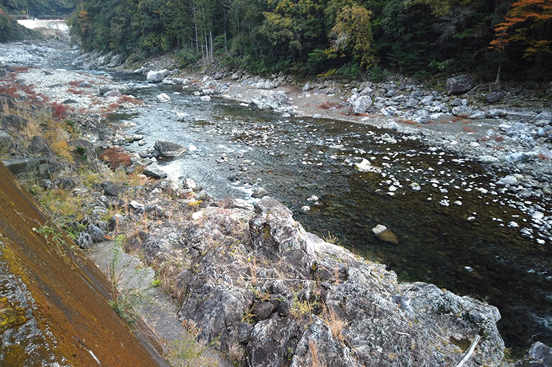 大熊谷出合上流付近の川の様子