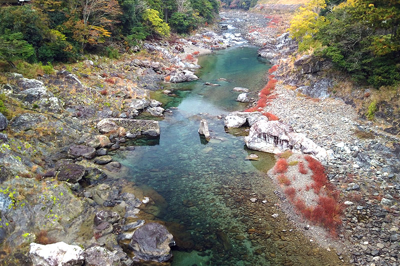 落滝橋からの川の様子