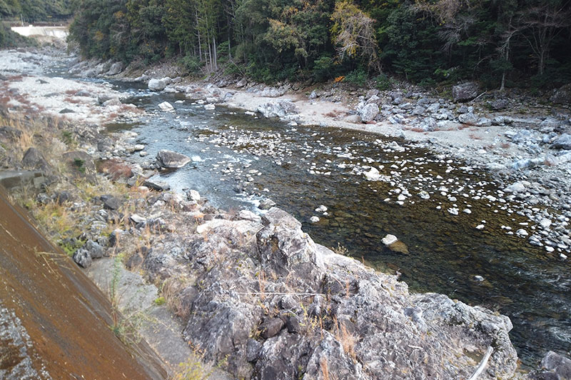 大熊谷出合上流付近の川の様子