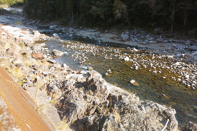 大熊谷出合上流付近の川の様子