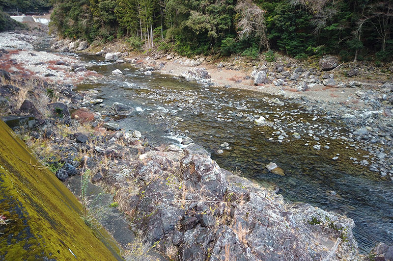 大熊谷出合上流付近の川の様子
