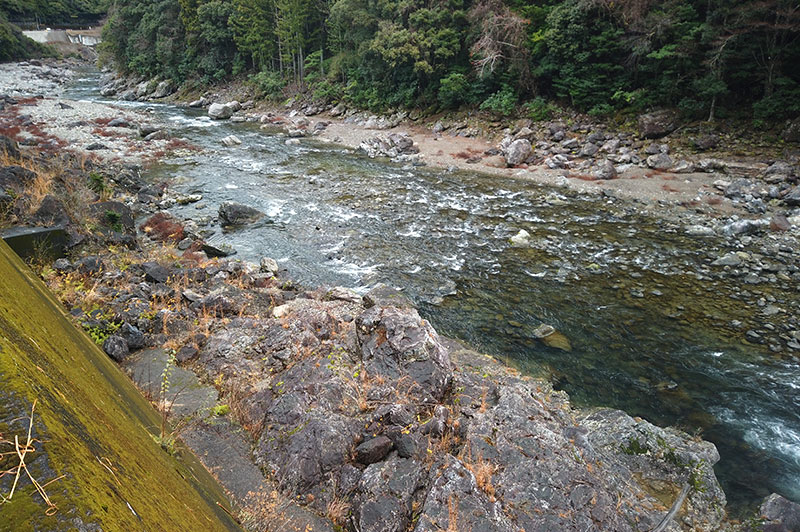 大熊谷出合上流付近の川の様子