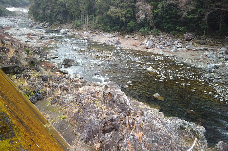 大熊谷出合上流付近の川の様子
