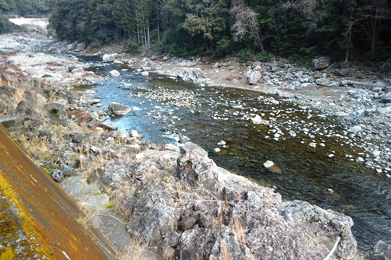 大熊谷出合上流付近の川の様子