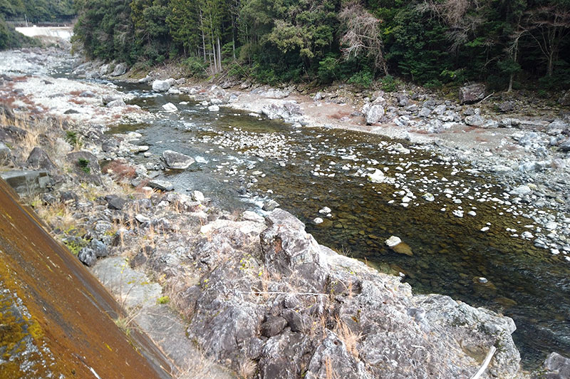 大熊谷出合上流付近の川の様子