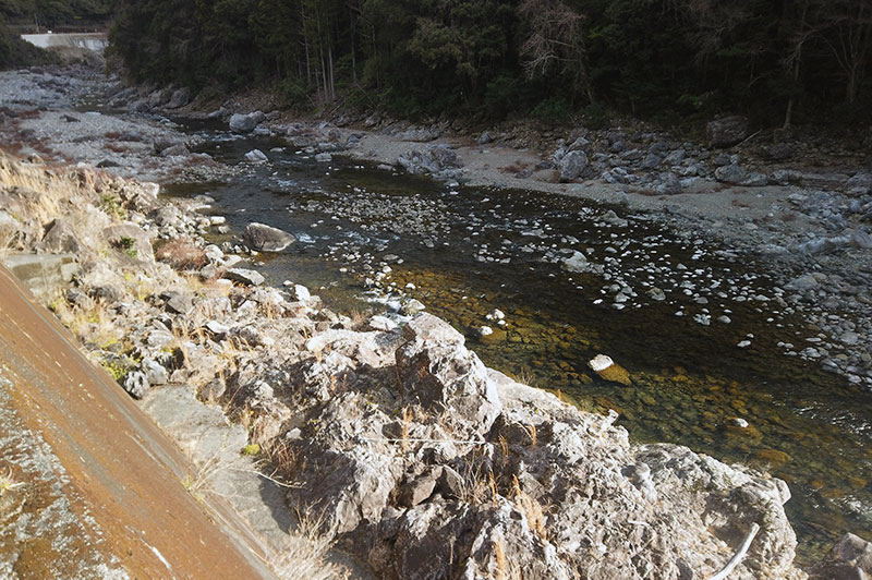 大熊谷出合上流付近の川の様子