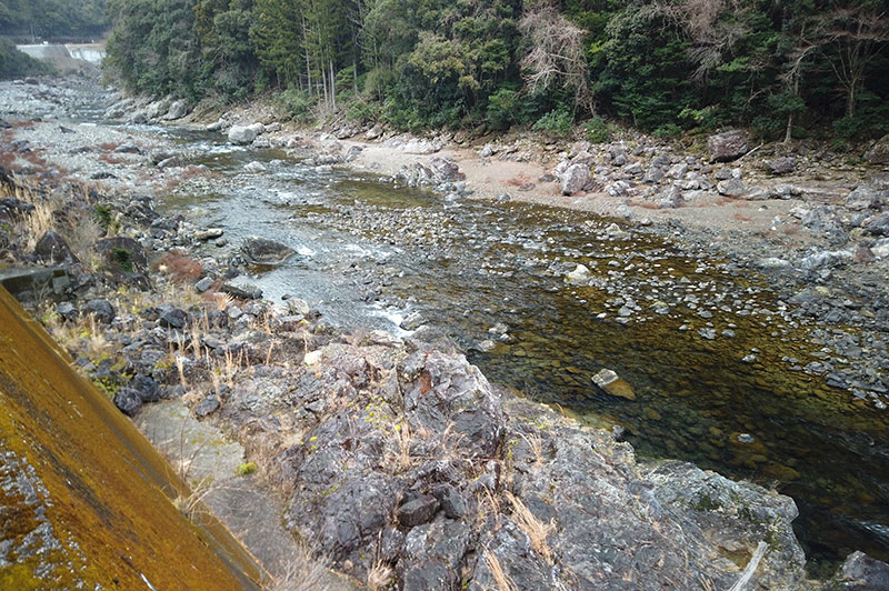 大熊谷出合上流付近の川の様子