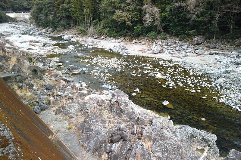 大熊谷出合上流付近の川の様子