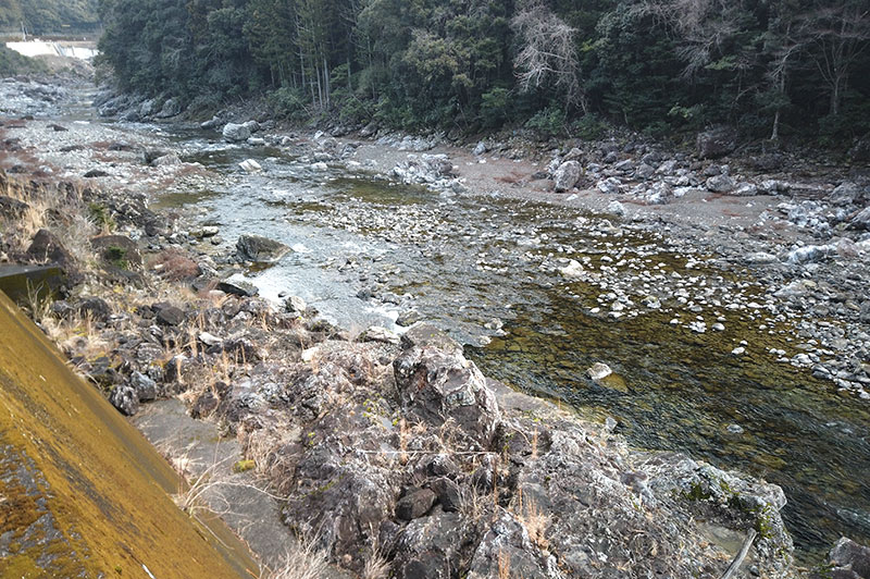 大熊谷出合上流付近の川の様子