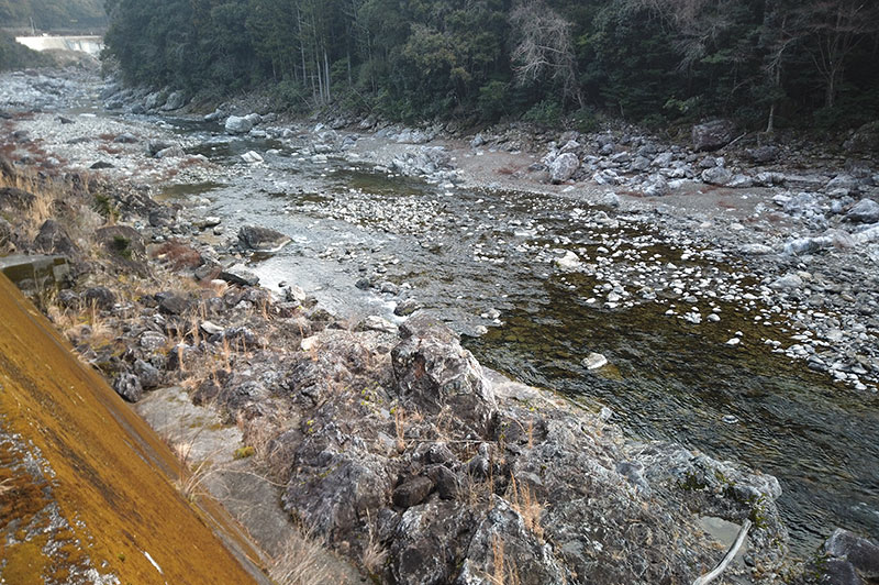 大熊谷出合上流付近の川の様子