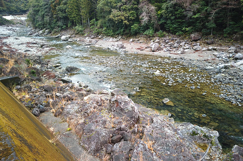 大熊谷出合上流付近の川の様子