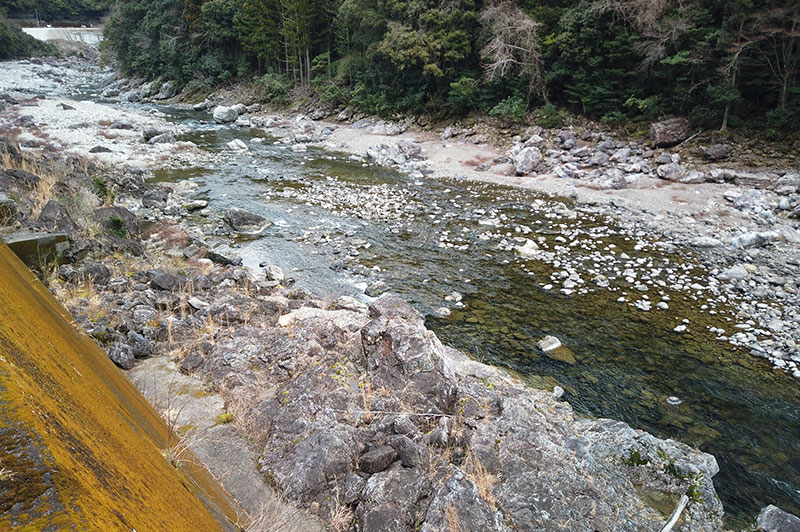 大熊谷出合上流付近の川の様子