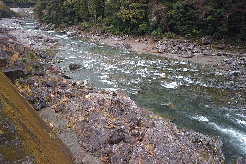 大熊谷出合上流付近の川の様子